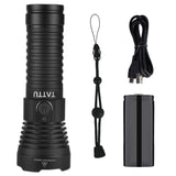 TATTU F3 Rechargeable Flashlight 1200 Lumen LED Lamp with Battery and Micro USB Charging Cable