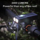 TATTU B5 Rechargeable Bicycle Headlight 2400 Lumen LED Lamp with Bike Mount