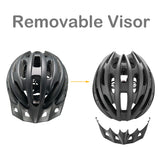 TATTU Ultralight Bike Helmet for Adult and Child with Detachable Visor, Black, S/L